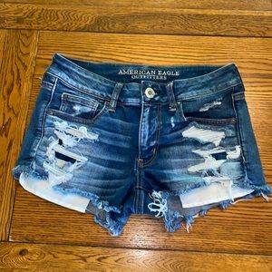 American Eagle Distressed Jean Shorts